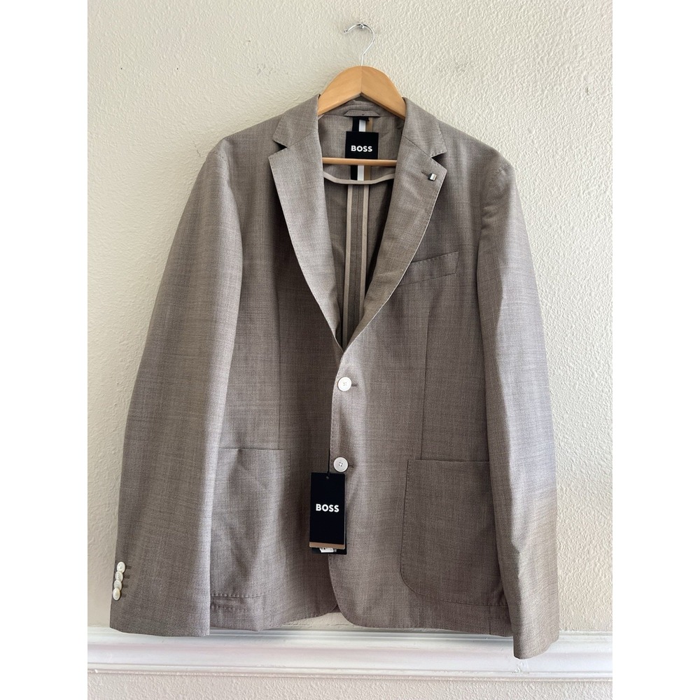BOSS Hugo Boss C-Hanny 42R Mens Brown Virgin Wool Sport Coat Blazer NWT $545